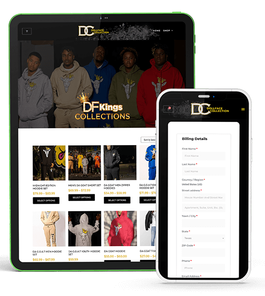 dollface MULTI DEVICE web mock